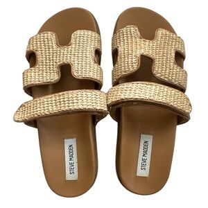 Steve Madden Women's Woven Tan Sandals